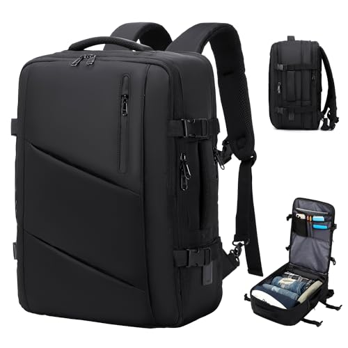 Carry on Travel Backpack for Men Women, Extra Large 40L Flight Approved Expandable Suitcase With USB/Type-C Charging Port,...