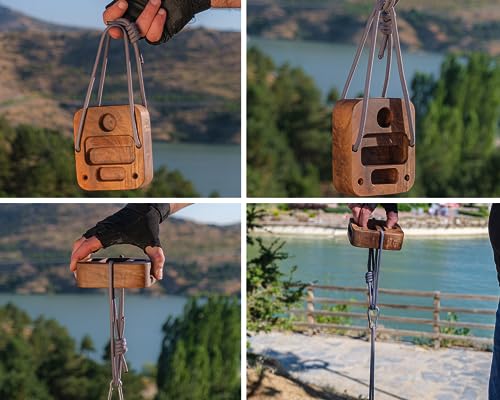 Portable Hangboard for Rock Climbing Holds,Fingerboard Trainer for Hand Grip Strengthener,Pinch Block Grip,Home Gym Fitnes...