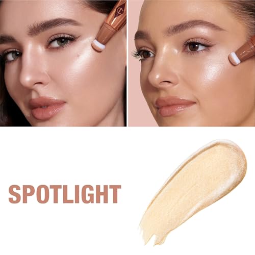 Charlotte Tilbury Beauty Light Wand Liquid Highlighter Makeup - Soft-Focus Highlighter & Blush for Cheeks - Pearlescent, W...
