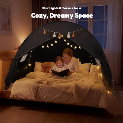 Gorich Twin Bed Tent for Kids, Indoor Privacy Toddler Sleeping Canopy with Mesh Window, Fits Bunk or Floor Bed, Include St...