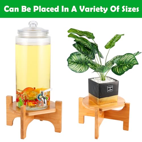 FUREEY Drink Dispenser Stand, Beverage Dispenser Stand, Fit Max 8.66 Inch Diameter of Glass Drink Dispenser, Water Jugs, W...