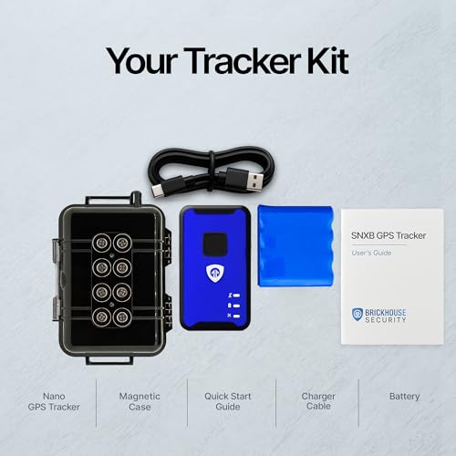 Brickhouse Security GPS Car Tracker - Hidden Tracker for Vehicles - Long Lasting Battery 140-Day LTE GPS Tracking Device f...