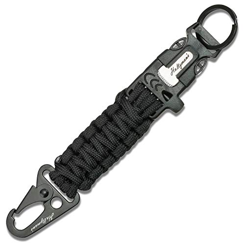 Ultimate 5-in-1 Paracord Keychain with Carabiner for Camping, Fishing, Hunting & Outdoor Emergencies | Multipurpose Surviv...