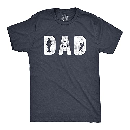 Crazy Dog Dad Fishing Shirts Funny Father's Day Reel Cool Dad Papa Grandpa Tees