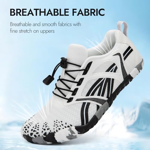 ATHMILE Barefoot Shoes Women Water Shoes Wide Toe Non-Slip Aqua Beach Quick-Dry for Swim Kayak Lake Pool River Hiking Surf...