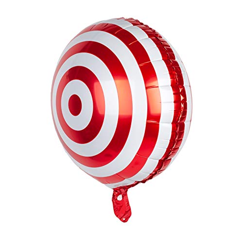 SummitLink Pack of 10 Target Style Balloons PE Helium Foil Balloon Mylar (Round 20'')