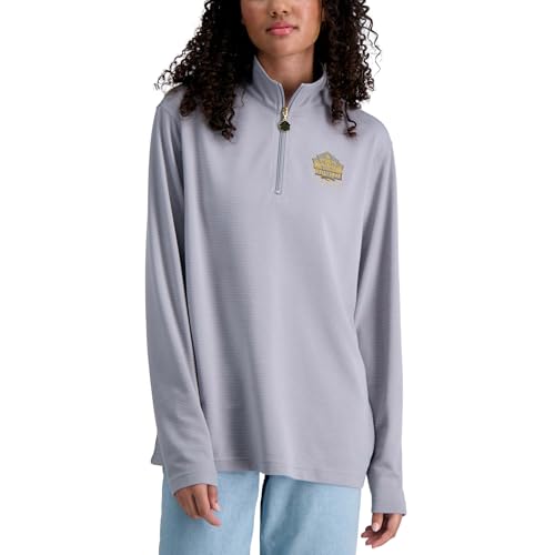 Haggar Pro Football Hall of Fame Mock Neck Ribbed Quarter Zip Pullover
