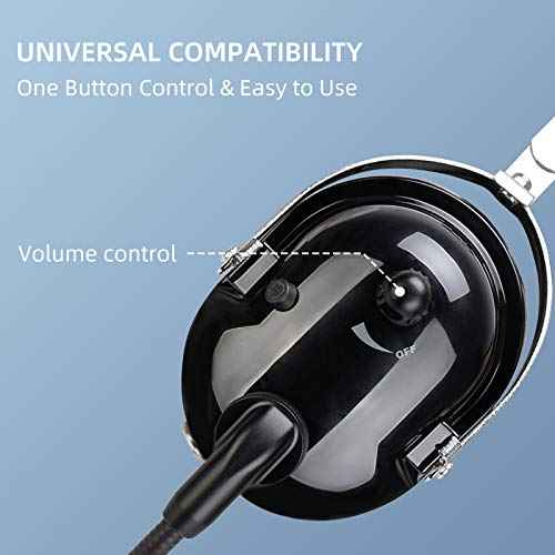 Retevis Unilateral Noise Reduction Two Way Radio Headset with Mic,Volume Adjust RT22 RT21 RT68 H-777H, Compatible with Baofeng UV-5R 5RM F8HP PRO Pxton PX-888S Radios,Walkie Talkie Headset(1 Pack)