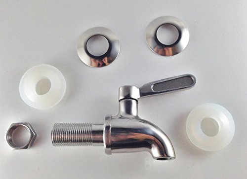 BTSKY™Stainless Steel Beverage Dispenser Replacement Spigot Fits 16mm（5/8 inch）Opening - No Lead Dispenser Replacement Fau...