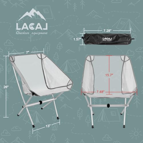 G2 GO2GETHER Ultra-Light Folding Camping Chair, All-Aluminum Frame, Surper Breathable Fabric, Easy to Carry, Compact Stora...