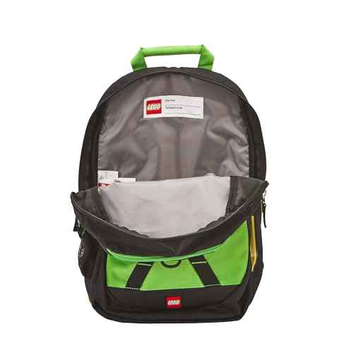 LEGO NINJAGO Future Kids School Backpack Bookbag, for Travel, On-the-Go, Back to School, Boys and Girls, with Adjustable Padded Straps, Lloyd Green
