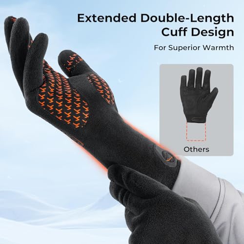 KastKing HydroSense Waterproof Fishing Gloves, 100% Waterproof and Breathable Cold Weather Fishing Gloves, Ideal for Ice F...