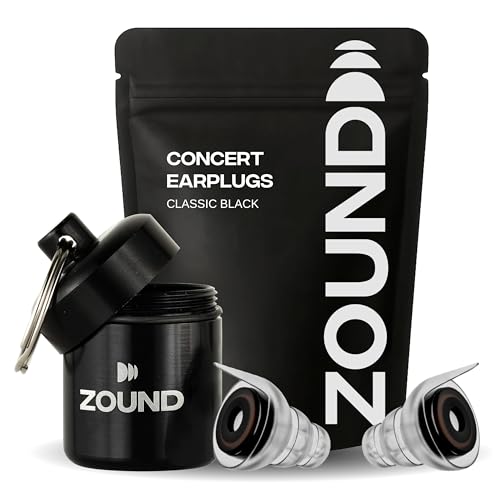 Zound High Fidelity Earplugs for Concerts - Reuseable High Fidelity Concert Ear Plugs for Noise Reduction, Festival Ear Pl...