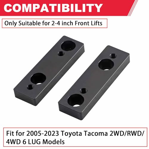 Sway Bar Drop Bracket Kit Compatible with 2005-2023 Toyota Tacoma 2WD RWD 4WD 6 LUG 2"-4" Lifts
