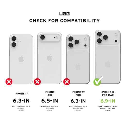 URBAN ARMOR GEAR UAG Designed for iPhone 17 Pro Max Case Monarch Pro - Compatible with MagSafe Military Grade Protective Cover, Crimson
