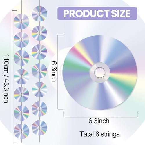 CD Disco Banners Retro 90s Theme CDs Paper Cutouts Hanging Swirl Ceiling Y2K Early 2000s Party Decorations 50s 70s 80s Mus...
