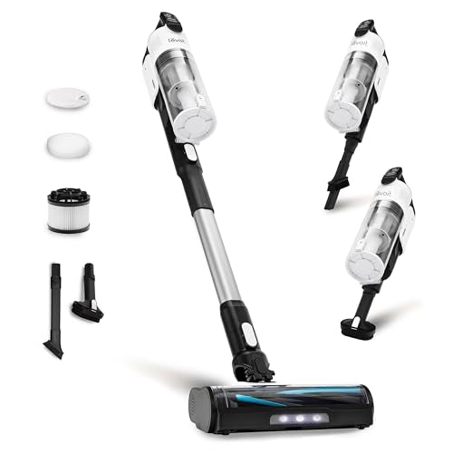 LEVOIT Cordless Vacuum Cleaner, Stick Vac with Tangle-Resistant Design, Up to 50 Minutes, Powerful Suction, Rechargeable, ...