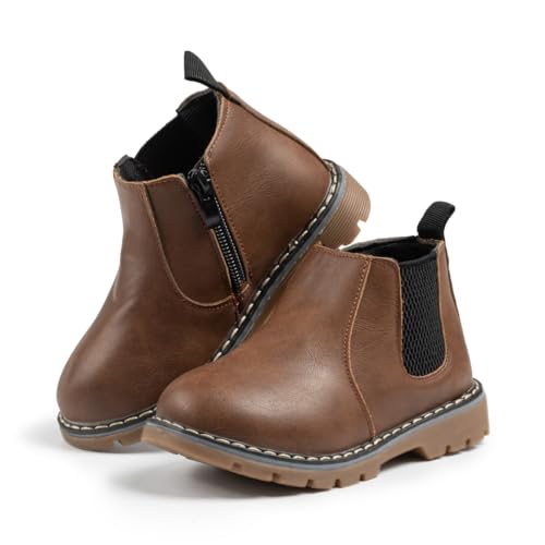 Zoolar Boys Girls High Top Combat Ankle Boots Kids Waterproof PU Leather Fall Boots Winter Warm Snow Outdoor Hiking Shoes ...
