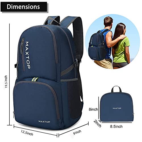 MAXTOP 40/50L Lightweight Packable Backpack for Hiking Traveling Camping Water Resistant Foldable Outdoor Travel Daypack