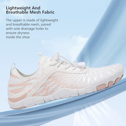 SIOSNETA Hike Barefoot Shoes for Women Men, Breathable Non-Slip Athletic Footwear, Wide Toe Water Shoes for Hiking, Non-Sl...