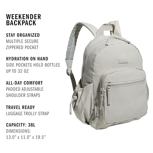 adidas Weekender Backpack – Compact Lightweight Everyday Bag, 19L