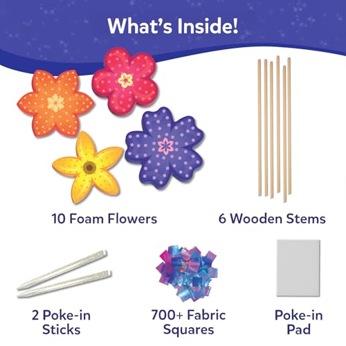 Skillmatics Poke-in Art - Flower Bouquet, Mess-Free Creative Activity, DIY Wood Craft Kits, Gifts for Girls & Boys Ages 4,...