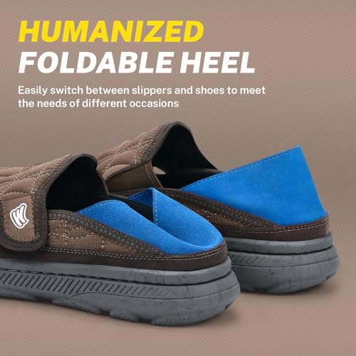 Mens Slippers for Plantar Fasciitis, Casual Mens Slip on Shoes with Arch Support, Orthopedic House Slippers for Men, Indoo...