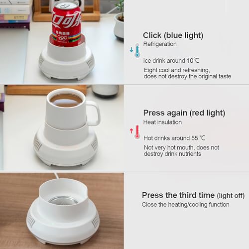 Coffee Warmer, Cup Cooler and Warmer for Desktop, Smart Beverage and Drink Cooling 2 -in-1
