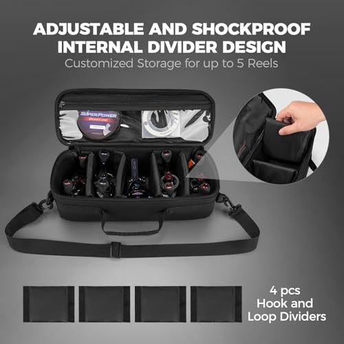 KastKing Fishing Reel Case Medium & Large, Customize Storage, Shockproof Internal Divider Design, Rigid Structural Loadmas...