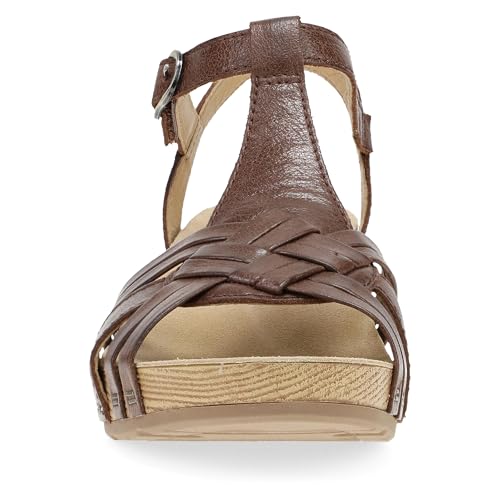 Dansko Tia Fisherman Wedge Sandal for Women - Contoured Footbed for All-Day Comfort and Support – Adjustable Hook & Loop S...