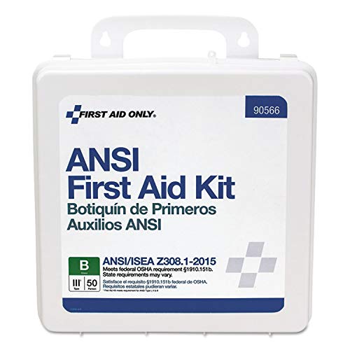 First Aid Only 90566 ANSI B 2015 and OSHA Compliant First Aid Kit, 50-Person Emergency First Aid Kit for Business, Home, C...