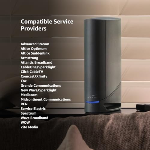ARRIS (G36) - Cable Modem Router Combo - Fast DOCSIS 3.1 Multi-Gigabit WiFi 6 (AX3000), Approved for Comcast Xfinity, Cox, Spectrum & More, 1.2 Gbps Max Speeds, 2x2 OFDM