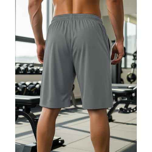 NY Threads Mens Athletic Shorts 2 Pack Quick Dry Lightweight Running Workout Gym Shorts with Pockets