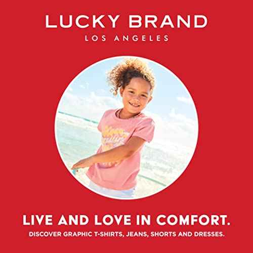 Lucky Brand Girls' Pullover Fleece Crew Neck Sweatshirt, Soft & Comfortable