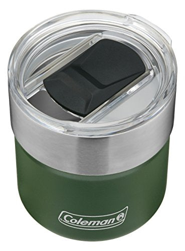 Coleman 13oz Vacuum-Insulated Stainless Steel Rocks Glass, Outdoor Cocktail Tumbler with Slidable Spout Cover, Keeps Ice C...