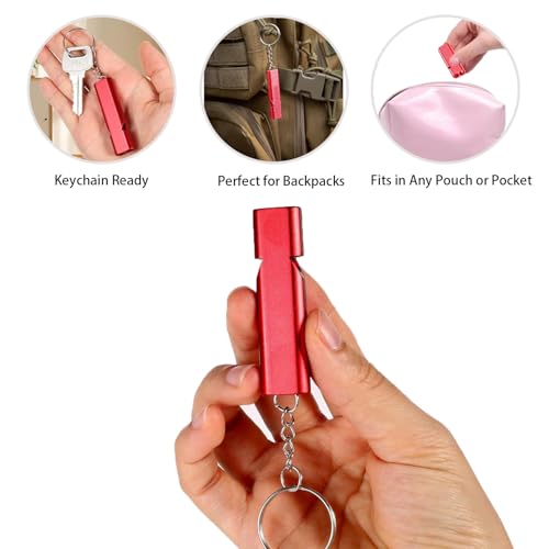 Premium Extra Loud Whistles for Camping Hiking Hunting Outdoors Sports and Emergency Situations, Sturdy but Light Aluminiu...