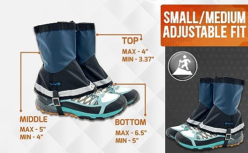 Pike Trail Mid Length Gaiters: for Hiking in Mud, Sand, and Snow - Running, Hunting, Mountain Climbing, or Walking