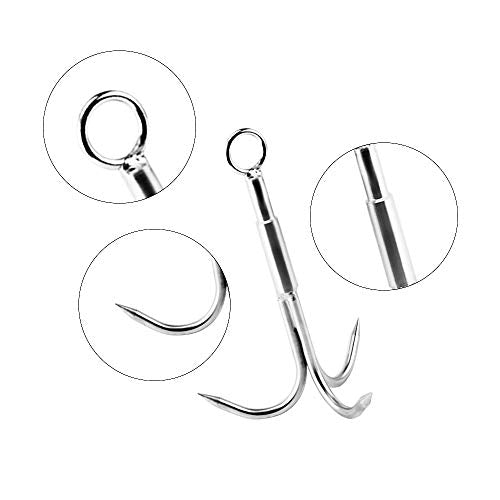 MHDMAG Grappling Hook with 3-Claw Stainless Steel,3 Claw Climbing Carabiner Hook for Retrieving,Outdoor Hiking,Tree Limb R...