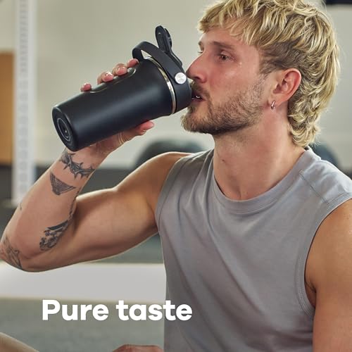 Hydro Flask Shaker Bottle – Insulated Stainless Steel Gym Bottle for Pre Workout & Protein 24 Oz Indigo Blue