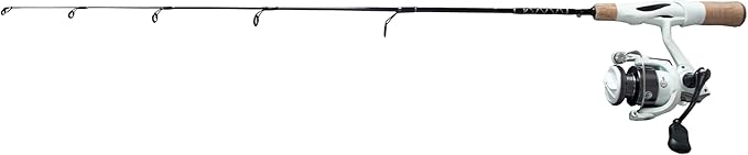Nordic Legend Carbon Fiber Construction Ice Fishing Rod and Reel Combo with Stainless Steel Guide Loops, 26”/28”/30”/32”/3...