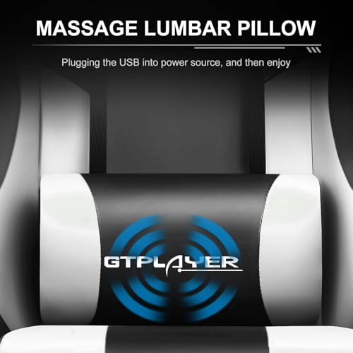 GTPLAYER Gaming Chair, Computer Chair with Footrest and Lumbar Support, Height Adjustable Game Chair with 360°-Swivel Seat...