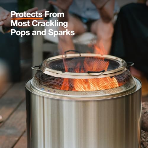 Solo Stove Bonfire Shield - Durable Stainless Steel Spark Protector Mesh Screen for Fire Pits, Keeps Pops and Hot Embers C...