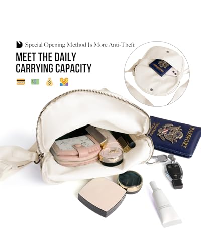 Crescent Bag for Women and Men, Fashion Medium Nylon Folding Crescent Moon Bag Single Shoulder Bag with Adjustable Strap