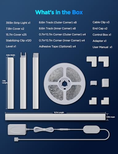 Govee RGBIC LED Strip Lights 32.8ft with Covers, Smart Lights Work with Alexa and Google Assistant, LED Diffuser Channel w...