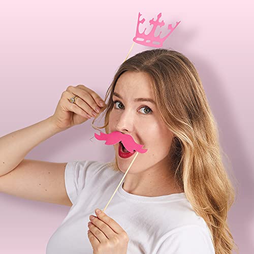 Joyin Toy Photo Booth Props 66 Pieces，Multicolor Kit for Graduation Wedding Party Supplies Favors，with Stick, Hats, Glasse...
