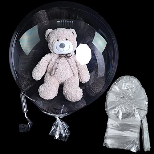 Large Clear Balloons for Stuffing, 10pack Big Extra Wide Mouth Bubble BoBo Balloons, Giant Wrap Gifts for Mother's Day/Bri...