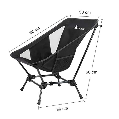 MOON LENCE Outdoor Chair, Low Chair, 2-Way More Stable, Camping Chair, Ground Chair, Camp Chair, Lightweight, Foldable, Co...
