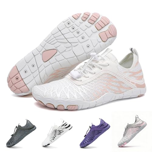 RUFONE Hike Barefoot Shoes for Women Men Breathable & Non-Slip Athletic Footwear Wide Toe Water Shoes,Designed for Walkin...