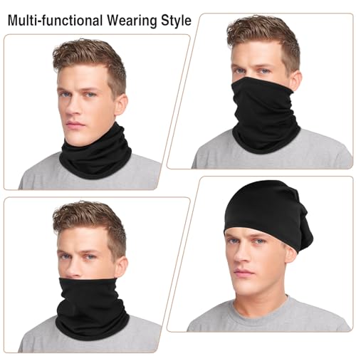 LUOLIIL VOE 2 Pack Winter Neck Gaiter Warmer for Men&Women,Windproof Face Cover Fleece Face Mask Scarf for Cold Weather Sport