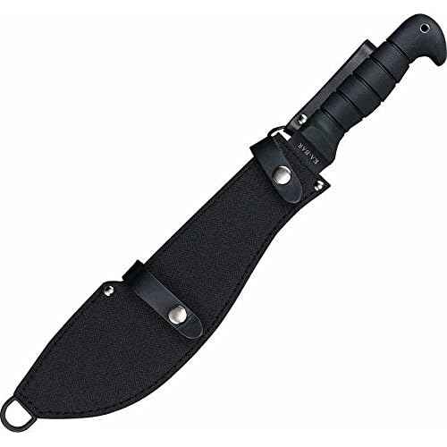 KA-BAR Cutlass Machete 11" 1085 Black Blade Kraton Handle Black